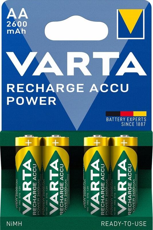 Blister 4x Pilhas Recarregáveis AA (Mignon) 2600mAh - VARTA