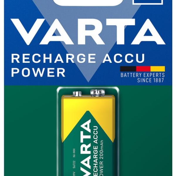 Pilha Recarregável 9V 200mAh - VARTA