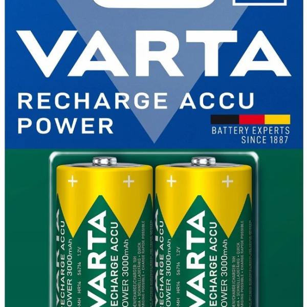 Blister 2x Pilhas Recarregáveis C 3000mAh - VARTA