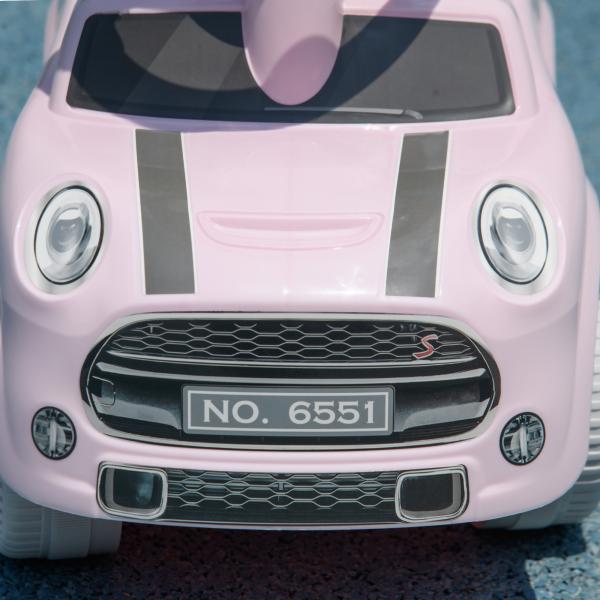Carro Andador para Bebés de 18 - 36 Meses Carro Andador com Volante Buzina e Sistema Anti - Tombo 53x25x35 cm Rosa