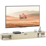 Móvel de TV Suspenso com Orifício para Cabos Estilo Moderno para Televisão 60 Polegadas 140x24x16 cm Madeira