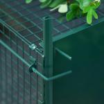 Armadilha com 2 portas para animais vivos Gaiola de captura de metal com alça 100x25x28 cm Verde escuro