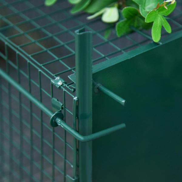 Armadilha com 2 portas para animais vivos Gaiola de captura de metal com alça 100x25x28 cm Verde escuro