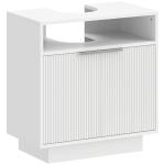 Móvel para Lavatório Pousar com 2 Portas Canaladas para Lavatório com ou sem Pedestal 60x33x63 cm Branco