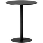 Mesa de Refeição Redonda para 2 Pessoas Mesa de Cozinha de Aço para Interior e Exterior Ø60x72 cm Preto