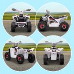 Quadriciclo Elétrico para Crianças Veículo Elétrico a Bateria de 6V com Velocidade de 2,5 km/h 70x41,5x48,5 cm Branco