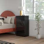 Cómoda com 5 Gavetas de Madeira Cómoda de Dormitório Cómoda Branca para Sala de Estar Estilo Moderno 55x34x100 cm Preto