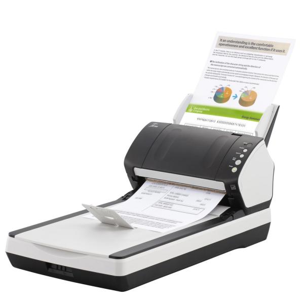 Scanner fi - 7240 600x600 DPI Flatbed & ADF A4 Preto / Branco - FUJITSU