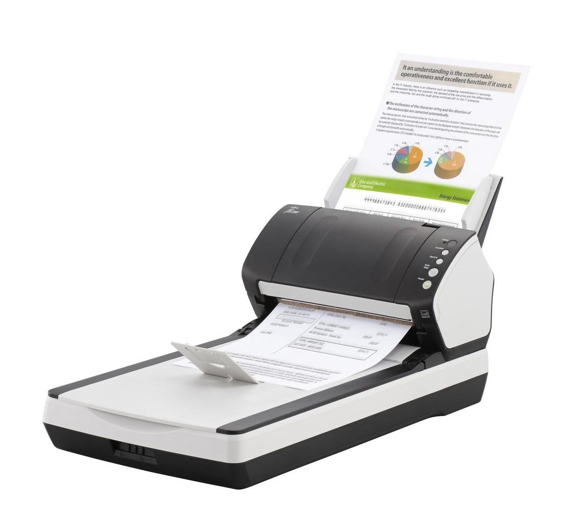 Scanner fi - 7240 600x600 DPI Flatbed & ADF A4 Preto / Branco - FUJITSU