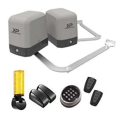 Kit Motores Batente Articulado c/ Acessórios até 100kg (24V) - POWERTECH