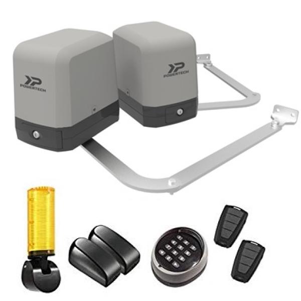 Kit Motores Batente Articulado c/ Acessórios até 100kg (24V) - POWERTECH