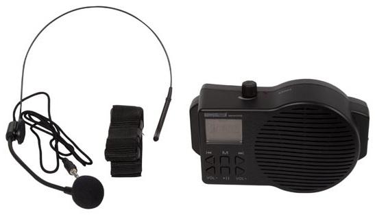 Microfone Headset c/ Coluna Amplificada, USB/SD e Radio FM - HQ POWER