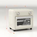 Forno com Fritadeira de Ar 10 L com 2 Manípulos Convecção 360° 80 - 230 °C Temporizador 60 Min Tabuleiro e Cesto