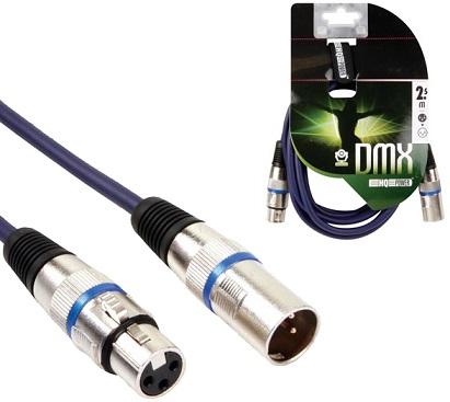 Cabo DMX Canon Macho - Canon Fêmea (2,5 mts) - HQ POWER