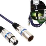 Cabo DMX Canon Macho - Canon Fêmea (2,5 mts) - HQ POWER