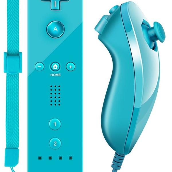 Pack Comando Wii Remote c/ Wii Motion Plus e Nunchuck (Azul)