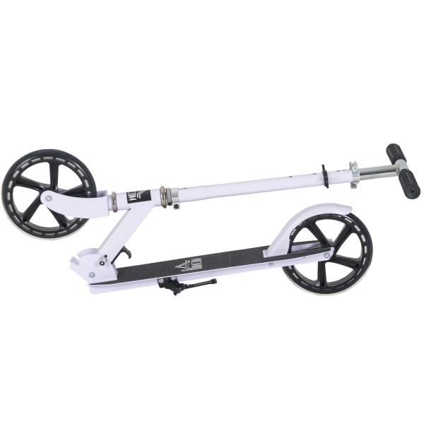 Trotinete Dobrável para Crianças de 7 a 14 Anos Trotinete Infantil com Guiador Ajustável em 4 Níveis e Travão 88x37x75 - 100cm Branco