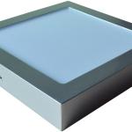 Painel de LED Superficie Quadrado (12 x 12cm) 6W 6000K 600Lm - Aço Escovado