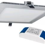 Painel de LED Quadrado (12 x 12 cm) 5W 6000K 400Lm - Aço Escovado