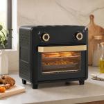 Forno com Air Fryer 10 L com 2 Botões, Convecção 360°, até 230 °C, Temporizador 60 Min, Tabuleiro e Cesto