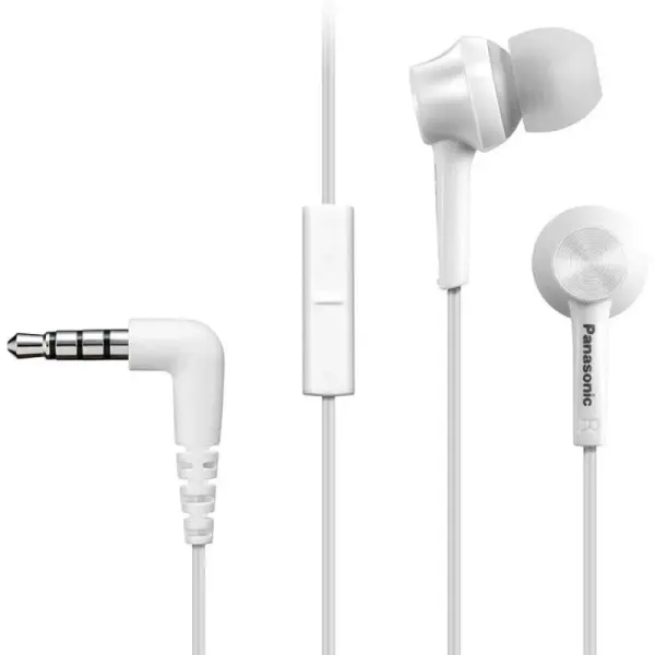 Auriculares RP - TCM55E c/ Fios (Branco) - PANASONIC