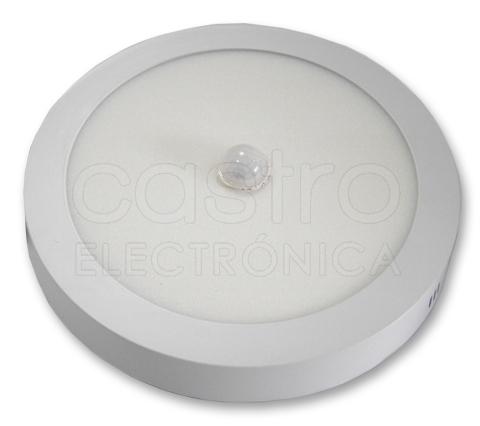 Painel de LED Redondo Superficie (Ø 21,5cm) 18W Branco F. 6000K 1620Lm c/ Sensor Movimento