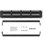 Patch Panel Lanberg 48 Portas 2U 19" Cat.6 Preto — Recondicionado