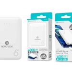 Power Bank NOVOTECK PB-001 de Alta Capacidade – 6000mAh, Duplo USB, Carregamento Rápido 2.1A