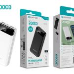 Power Bank 20000mAh PB-004 Branco com Carga Inteligente e Display Digital