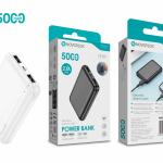 Power Bank Ultra Fino 5000mAh PB-009 Branco – Compacto e Portátil