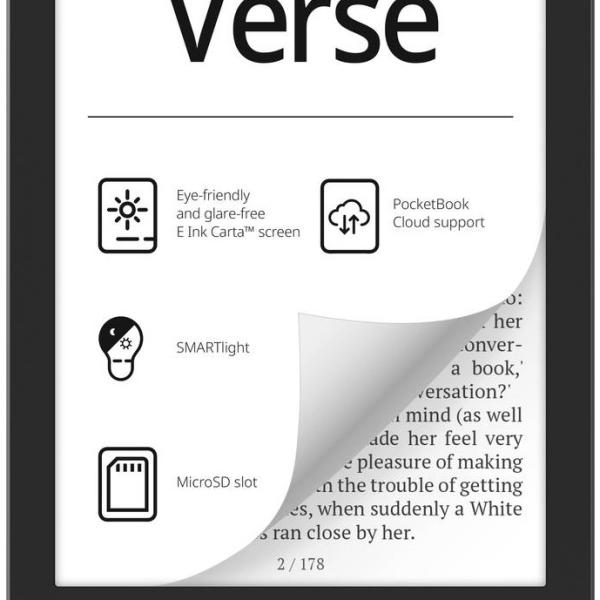E - Book Verse 8GB Wi - Fi (Cinzento) - POCKETBOOK