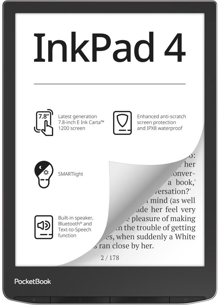 E - Book InkPad 4 7.8 32GB (Preto) - POCKETBOOK