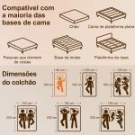 Colchão 190x90 cm Espessura 20 cm Colchão Viscoelástico com Chá Verde Firmeza Média Cama Refrescante com Espuma de Gel