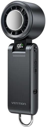 Ventoinha Portátil PBC Recarregável USB - C c/ Ecrã LED (Preto) - VENTION
