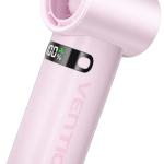 Ventoinha Portátil PBE Recarregável USB - C c/ Ecrã LED (Rosa) - VENTION