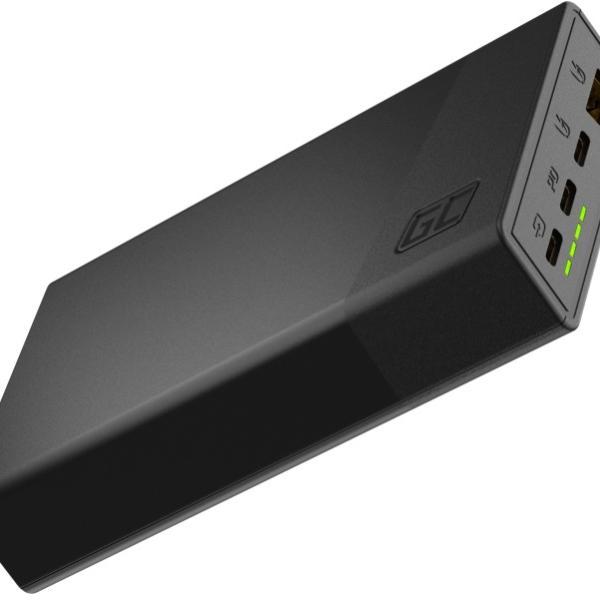 PowerBank 20000mAh USB - C PD 22.5W (3x USB - C + USB - A) c/ Fast Charging (Preto) - GREEN CELL