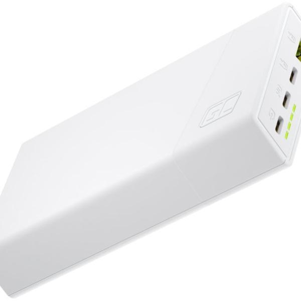 PowerBank 20000mAh USB - C PD 22.5W (3x USB - C + USB - A) c/ Fast Charging (Branco) - GREEN CELL