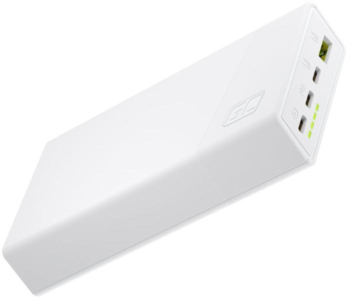 PowerBank 20000mAh USB - C PD 22.5W (3x USB - C + USB - A) c/ Fast Charging (Branco) - GREEN CELL