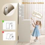 Toucador de Maquilhagem com Luzes LED Banco Espelho 10 Lâmpadas Gaveta Prateleiras e Compartimentos Branco