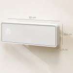 Aquecedor Elétrico Cerâmico de Parede 2000W com 3 Modos Temporizador Detecção de Janelas Abertas 54x18,7x12,3 cm Branco