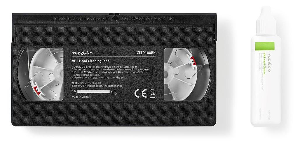 Cassete de Limpeza VHS c/ Liquido - NEDIS