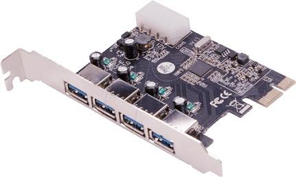 Placa PCI - E c/ 4 USB 3.0 Femea - LOGILINK
