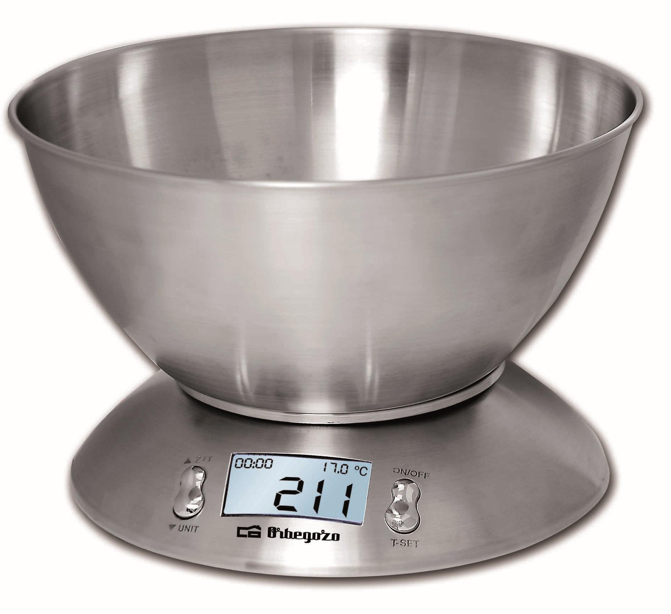 Balança de Cozinha 5Kg (2g) c/ Recepiente - ORBEGOZO