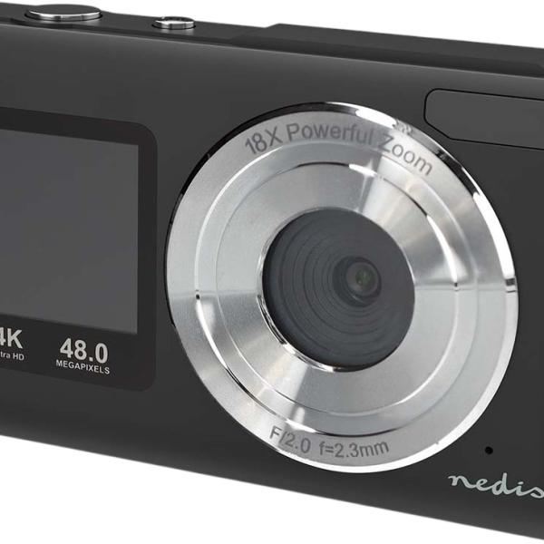 Máquina Fotográfica Digital 4K Ultra HD 48Mp 30fps (Preto) - NEDIS