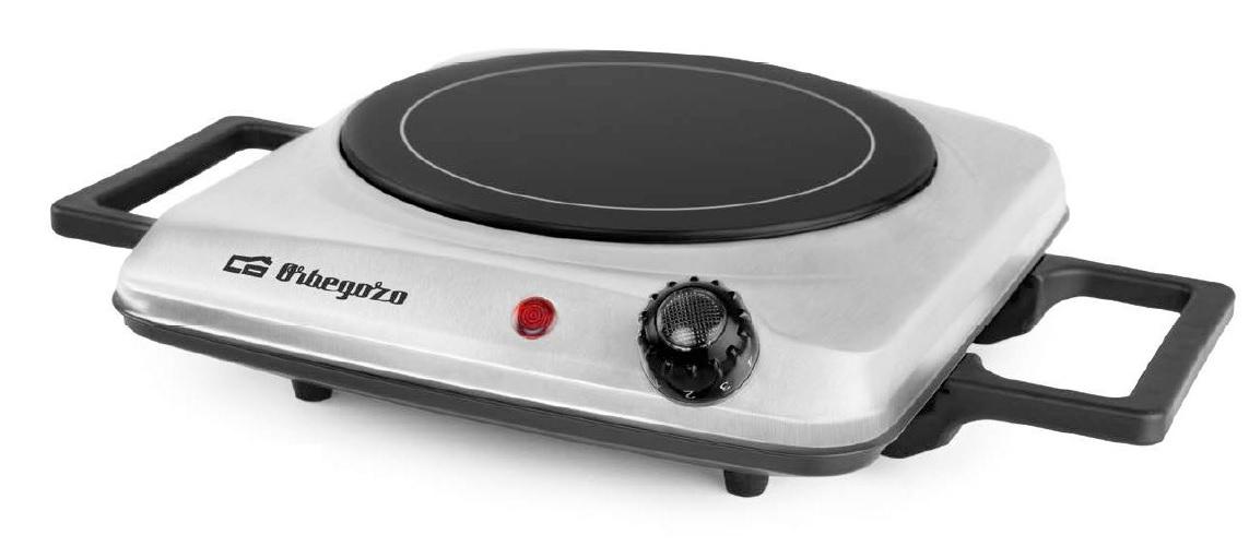 Placa Vitrocerâmica 177mm 1200W (Inox) - ORBEGOZO