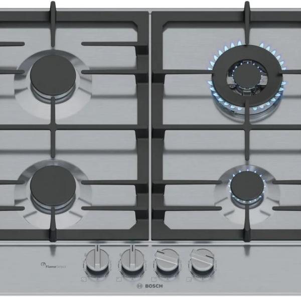 Placa a Gás Serie 6 PCH6A5I90 4 Zonas 8000W (Inox) - BOSCH