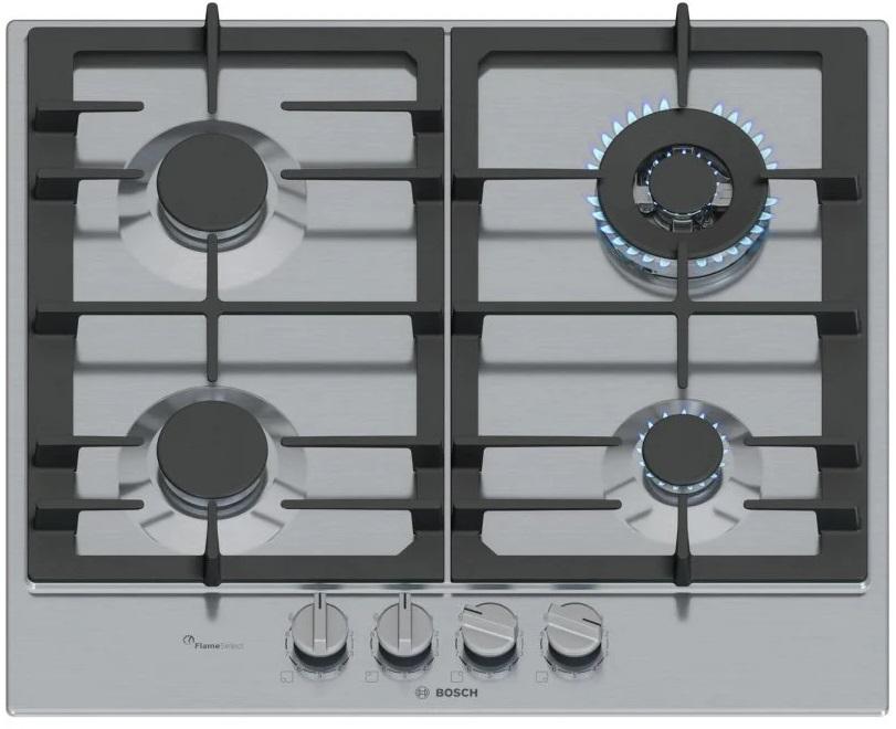 Placa a Gás Serie 6 PCH6A5I90 4 Zonas 8000W (Inox) - BOSCH