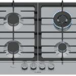 Placa a Gás Serie 6 PCH6A5I90 4 Zonas 8000W (Inox) - BOSCH