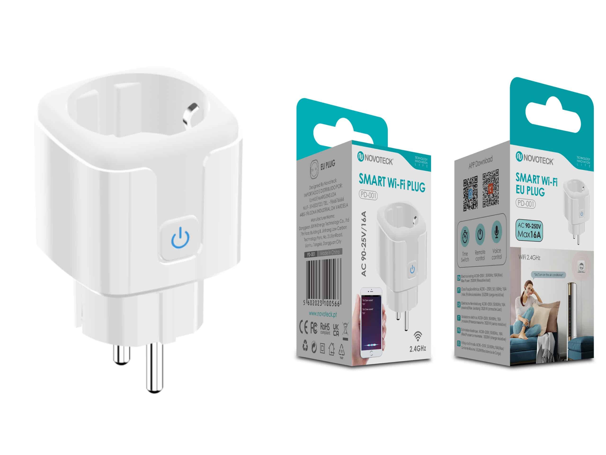 Tomada Inteligente Novoteck Smart Wi - Fi EU Plug PD - 001