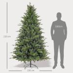 Árvore de Natal Artificial 150 cm com Neve Ignífugo com 358 Ramos Folhas de PVC Abertura Automática Base Dobrável Verde